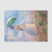 Claude Monet - Vrouw met een Parasol naar rechts Tissuepapier (Voorkant)