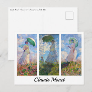 Claude Monet -  Vrouw met een Parasol serie Briefkaart