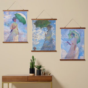 Claude Monet - Vrouw met een serie van Parasol Hangend Wandkleed