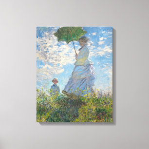 Claude Monet Vrouw met parasol Canvas Afdruk