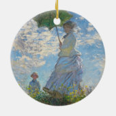 Claude Monet | Vrouw met parasol Keramisch Ornament (Achterkant)