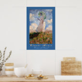 Claude Monet: Vrouw met Parasol Poster (Keuken)