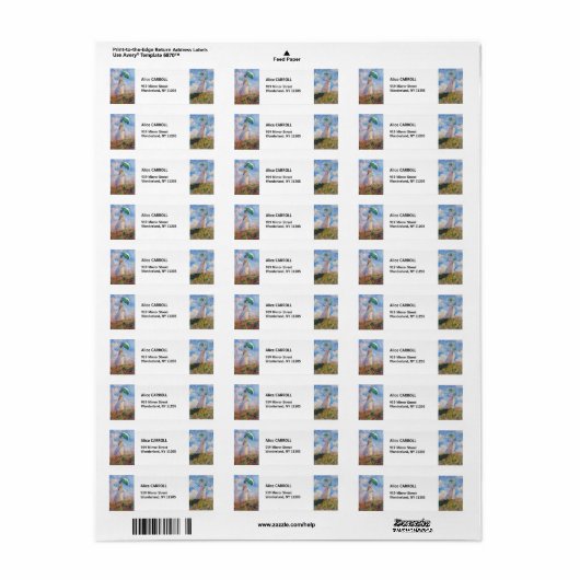 Claude Monet - Vrouw met parasol rechts en links Etiket (Full Sheet)