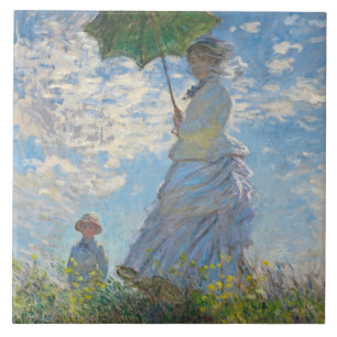 Claude Monet   Vrouw met parasol Tegeltje