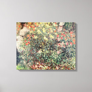 Claude Monet Vrouwen in de bloemen, 1875 Canvas Afdruk