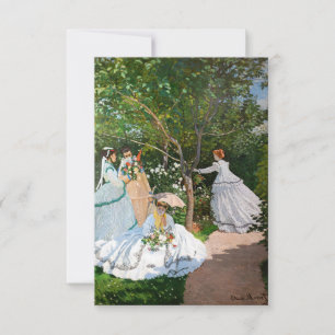 Claude Monet - Vrouwen in de tuin Bedankkaart