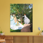 Claude Monet - Vrouwen in de tuin Canvas Afdruk (Insitu (Woonkamer))