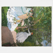 Claude Monet - Vrouwen in de tuin Fleece Deken (Voorkant (Horizontaal))