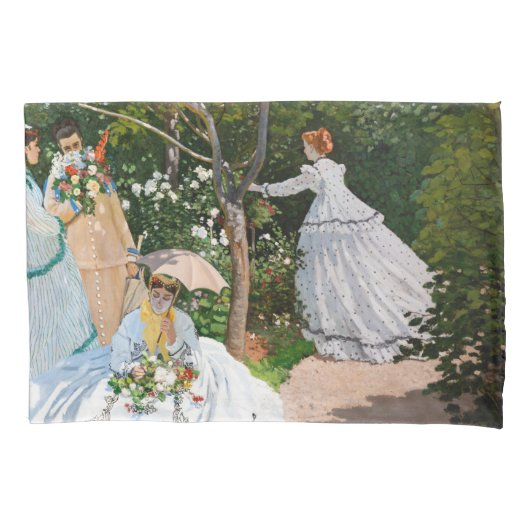 Claude Monet - Vrouwen in de tuin Kussensloop (Voorkant)