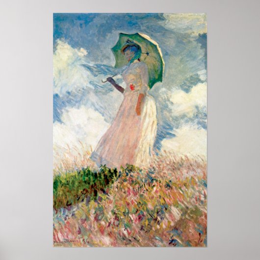 Claude Monet - Vrouwen met Parasol-studie Poster (Voorkant)