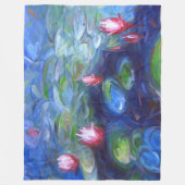 Claude Monet Water Lilie 2 Fleece Deken (Voorkant)