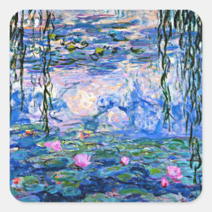 Claude Monet - Water Lilies, 1919, Vierkante Sticker