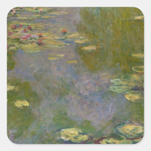 Claude Monet | Water Lilies, 1919 Vierkante Sticker (Voorkant)