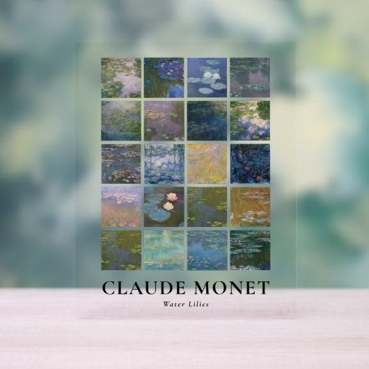 Claude Monet Water Lilies Acryl Bord (Neutraal)