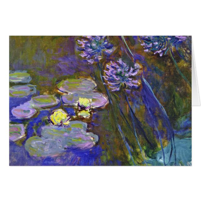 Claude Monet Water Lilies Agapanthus (Devant horizontal)