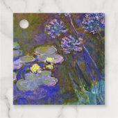 Claude Monet Water Lilies Agapanthus Bedankjes Labels (Voorkant)