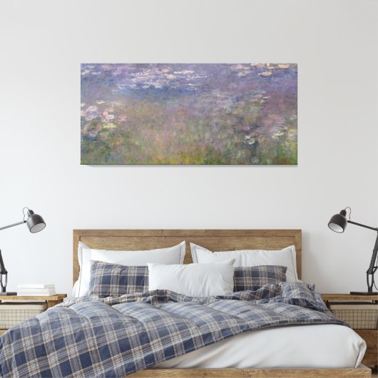 Claude Monet | Water Lilies Agapanthus Canvas Afdruk (Insitu (Slaapkamer))