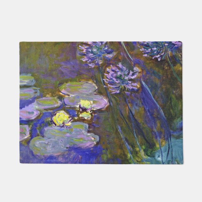 Claude Monet Water Lilies Agapanthus Deurmat (Voorkant)