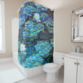 Claude Monet - Water Lilies, Blue - Douchegordijn (In situ)