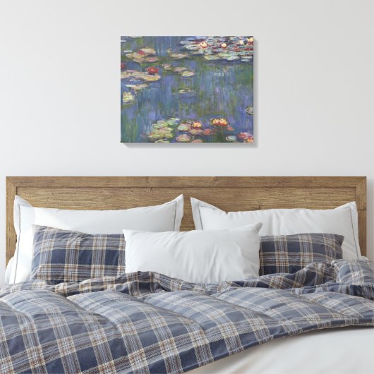 Claude Monet - Water Lilies Canvas Afdruk (Insitu (Slaapkamer))
