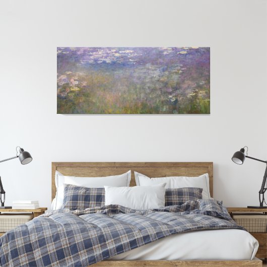 Claude Monet - Water Lilies Canvas Afdruk (Insitu (Slaapkamer))