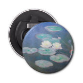 Claude Monet - Water Lilies, effect in de avond Button Flesopener (Voorkant)