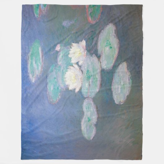 Claude Monet - Water Lilies, effect in de avond Fleece Deken (Voorkant)