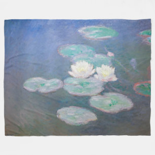 Claude Monet - Water Lilies, effect in de avond Fleece Deken