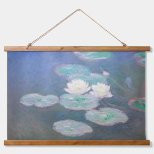 Claude Monet - Water Lilies, effect in de avond Hangend Wandkleed