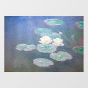 Claude Monet - Water Lilies, effect in de avond Raamsticker