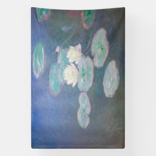 Claude Monet - Water Lilies, effect in de avond Spandoek (Verticaal)