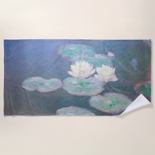 Claude Monet - Water Lilies, effect in de avond Strandlaken (Voorkant)