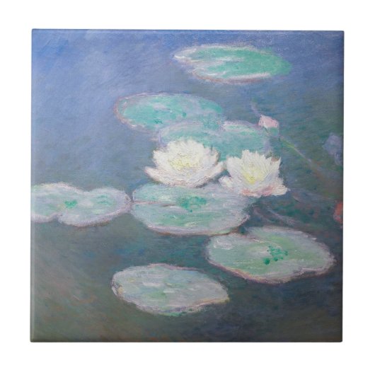 Claude Monet - Water Lilies, effect in de avond Tegeltje (Voorkant)