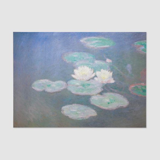 Claude Monet - Water Lilies, effect in de avond Tissuepapier (Voorkant)
