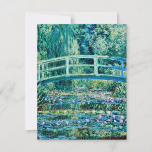 Claude Monet - Water Lilies en de Japanse brug Bedankkaart