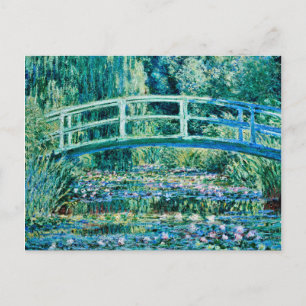 Claude Monet - Water Lilies en de Japanse brug Feestdagenkaart