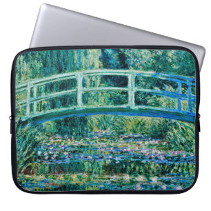 Claude Monet - Water Lilies en de Japanse brug Laptop Sleeve
