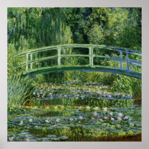 Claude Monet Water Lilies en de Japanse brug Poster