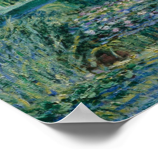 Claude Monet - Water Lilies en de Japanse brug Poster (Hoek)