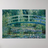 Claude Monet - Water Lilies en de Japanse brug Poster (Voorkant)