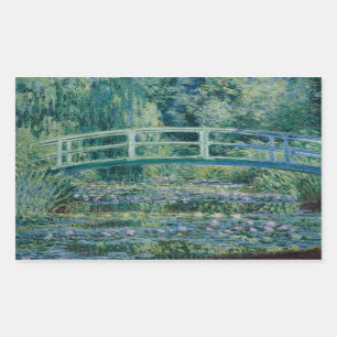 Claude Monet - Water Lilies en de Japanse brug Rechthoekige Sticker
