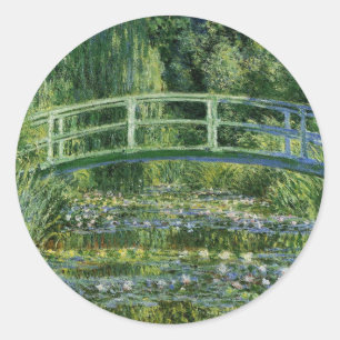 Claude Monet Water Lilies en de Japanse brug Ronde Sticker