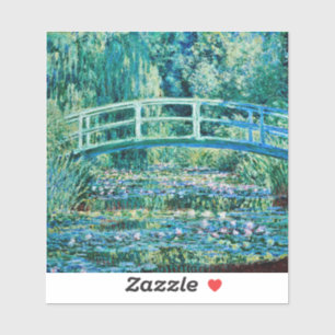 Claude Monet - Water Lilies en de Japanse brug Sticker