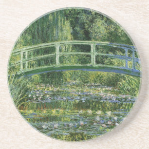 Claude Monet Water Lilies en de Japanse brug Zandsteen Onderzetter