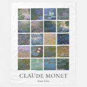 Claude Monet Water Lilies Fleece Deken (Voorkant)