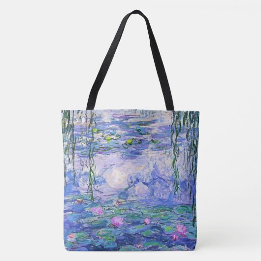 Claude Monet Water Lilies Franse impressionistisch Draagtas (Voorkant)