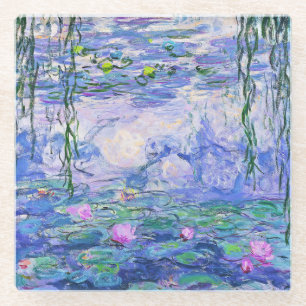 Claude Monet Water Lilies Franse impressionistisch Glazen Onderzetter