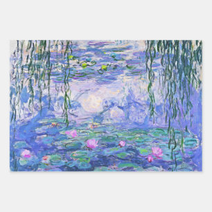 Claude Monet Water Lilies Franse impressionistisch Inpakpapier Vel
