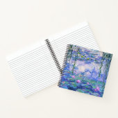 Claude Monet Water Lilies Franse impressionistisch Notitieboek (Binnen)