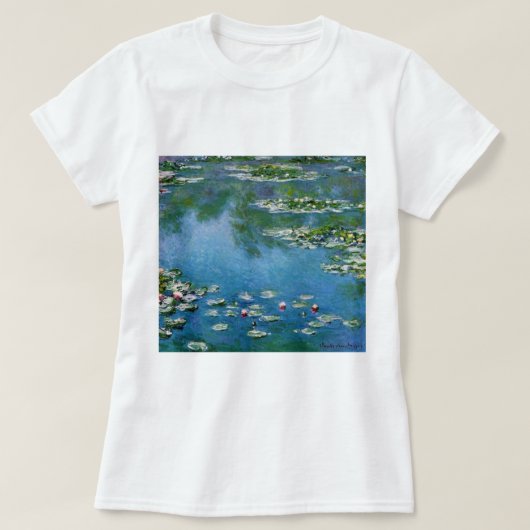 Claude Monet Water Lilies GalleryHD Fine Art T-shirt (Design voorkant)